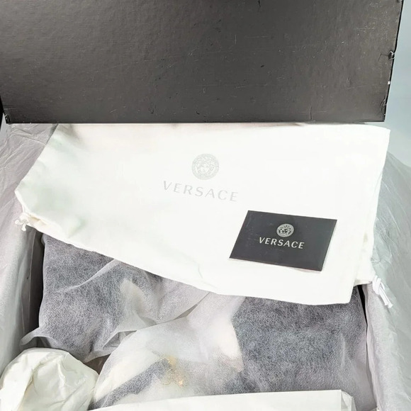 Versace Medusa Aevitas Satin Crystal-Embellished Platform Size 38 (MSRP $1,475) - Picture 10 of 12